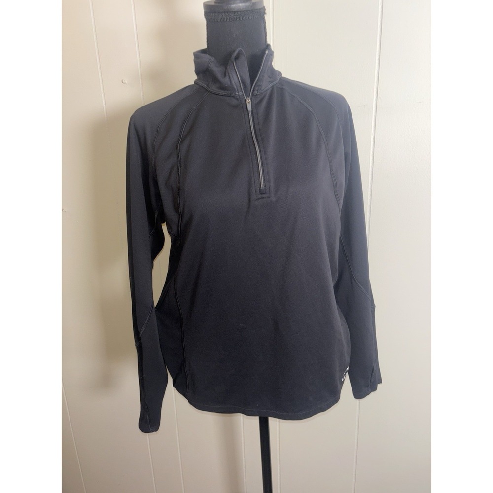 L.L. Bean m Reg 1/4 Zip‎ Lightweight Activewear Top Thumbholes Item 288015